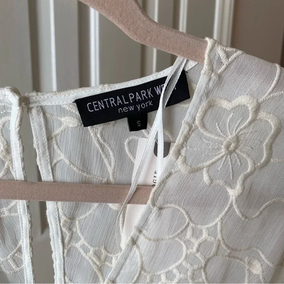 Anthropologie Central Park West Ruffle Lace Paisley Blouse Size S - Picture 6 of 6